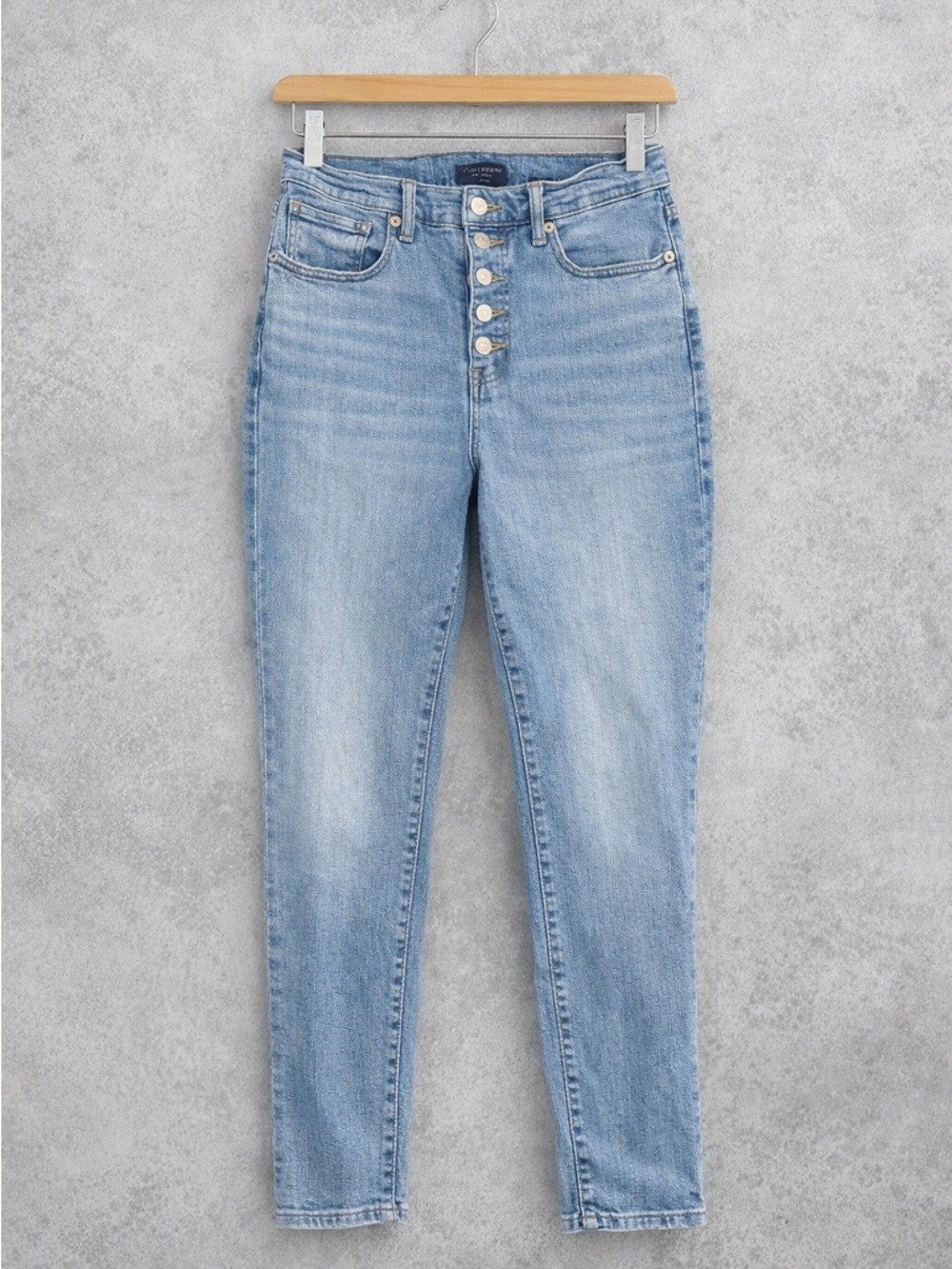 Lucky Brand Light Blue High-Rise Skinny Jeans with Button Fly